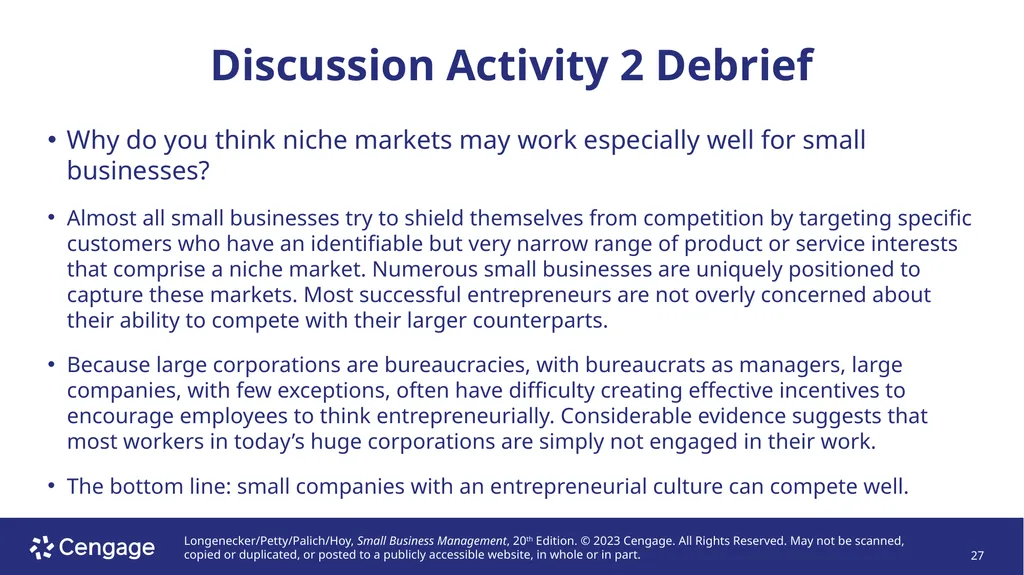 Small Business Management, 20e Chapter 1: The - slide 27 of 45