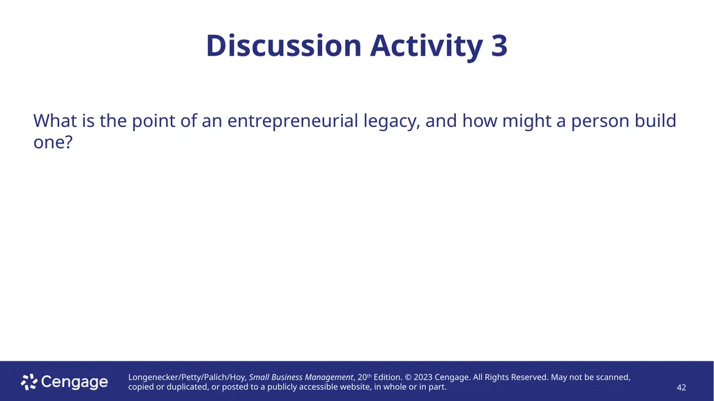 Small Business Management, 20e Chapter 1: The - slide 42 of 45