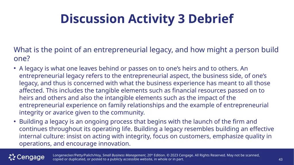 Small Business Management, 20e Chapter 1: The - slide 43 of 45