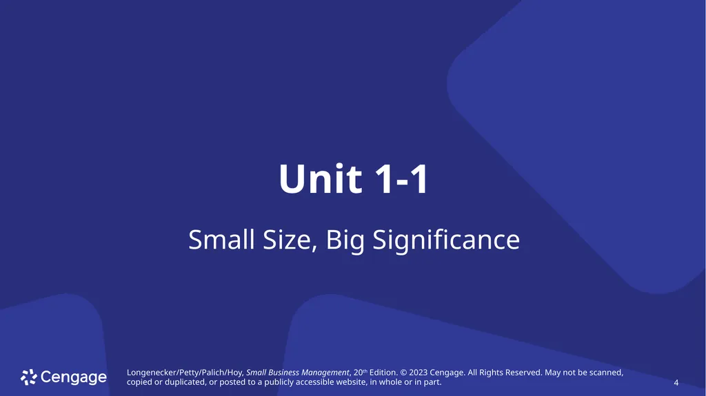 Small Business Management, 20e Chapter 1: The - slide 4 of 45