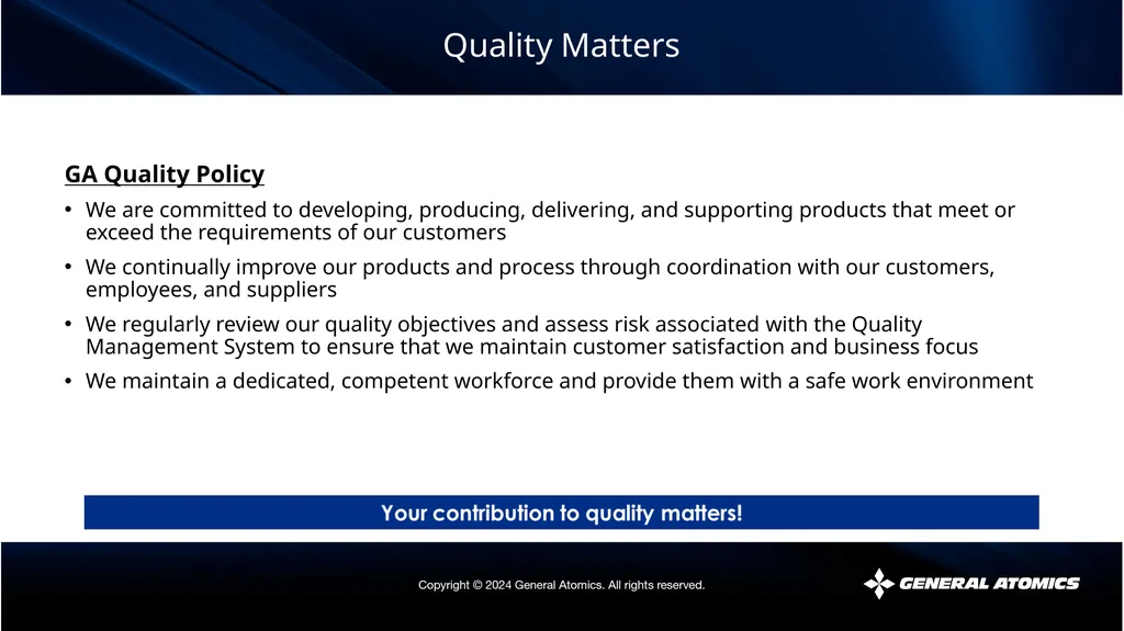 Quality Matters The views expressed by the - slide 10 of 34