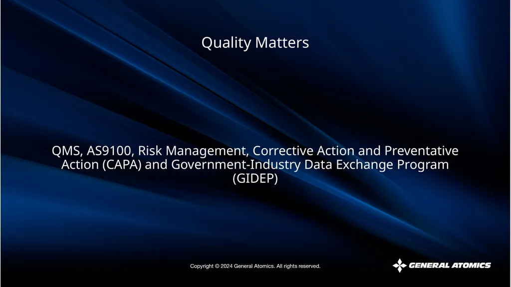 Quality Matters The views expressed by the - slide 21 of 34