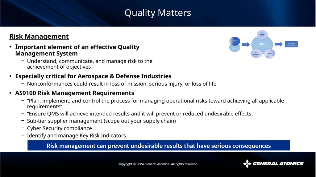 Quality Matters The views expressed by the - slide 24 of 34