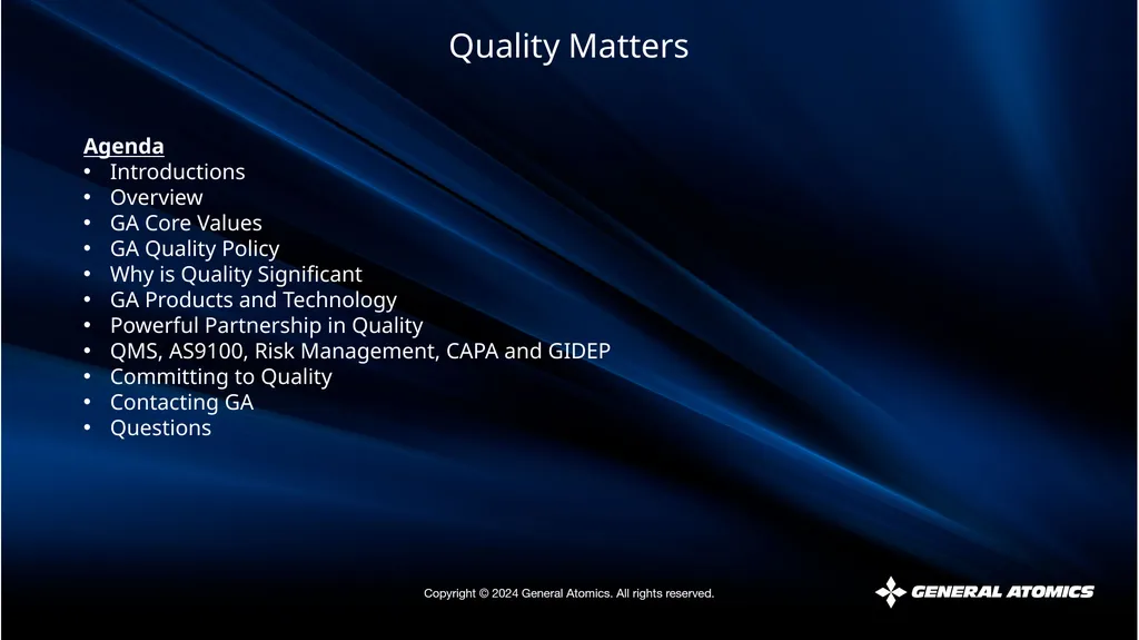 Quality Matters The views expressed by the - slide 3 of 34