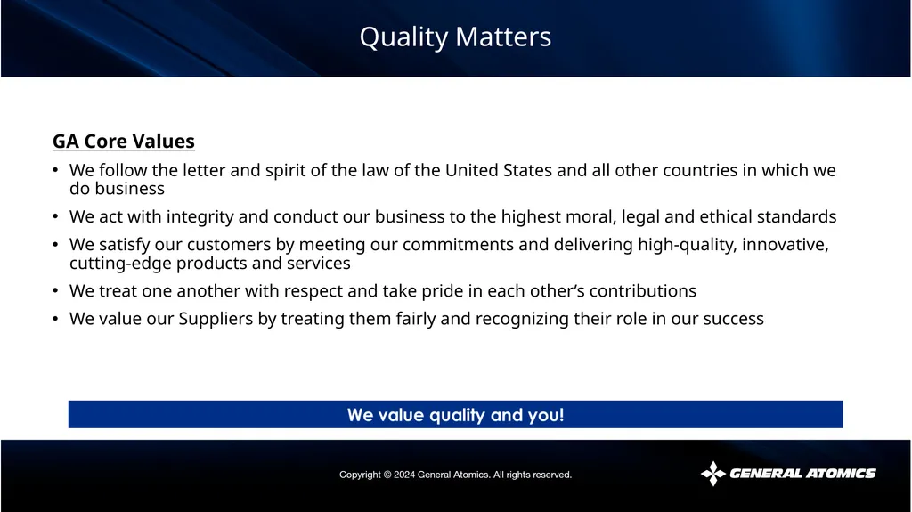 Quality Matters The views expressed by the - slide 8 of 34