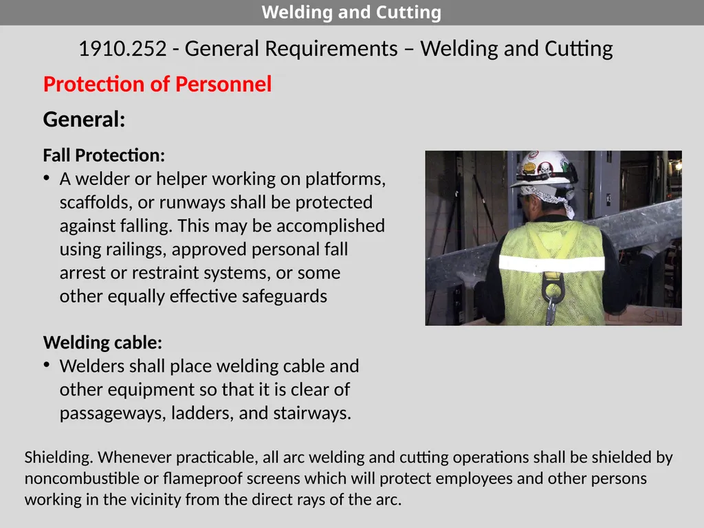 29 CFR 1926 - Subpart J Welding and Cutting - slide 36 of 52
