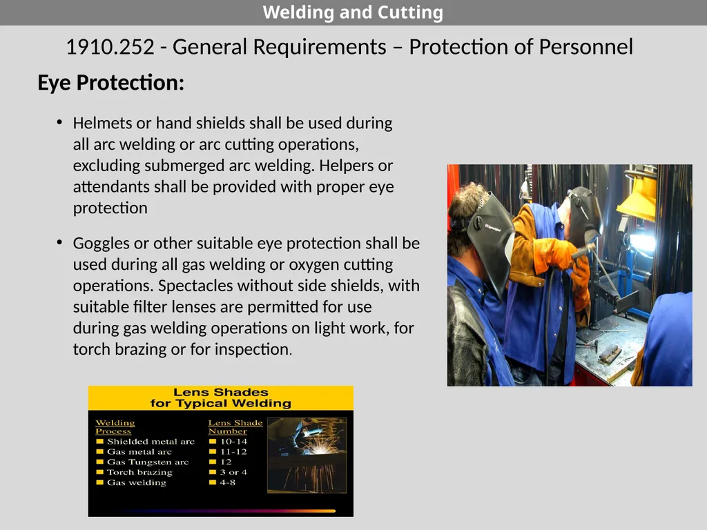 29 CFR 1926 - Subpart J Welding and Cutting - slide 37 of 52