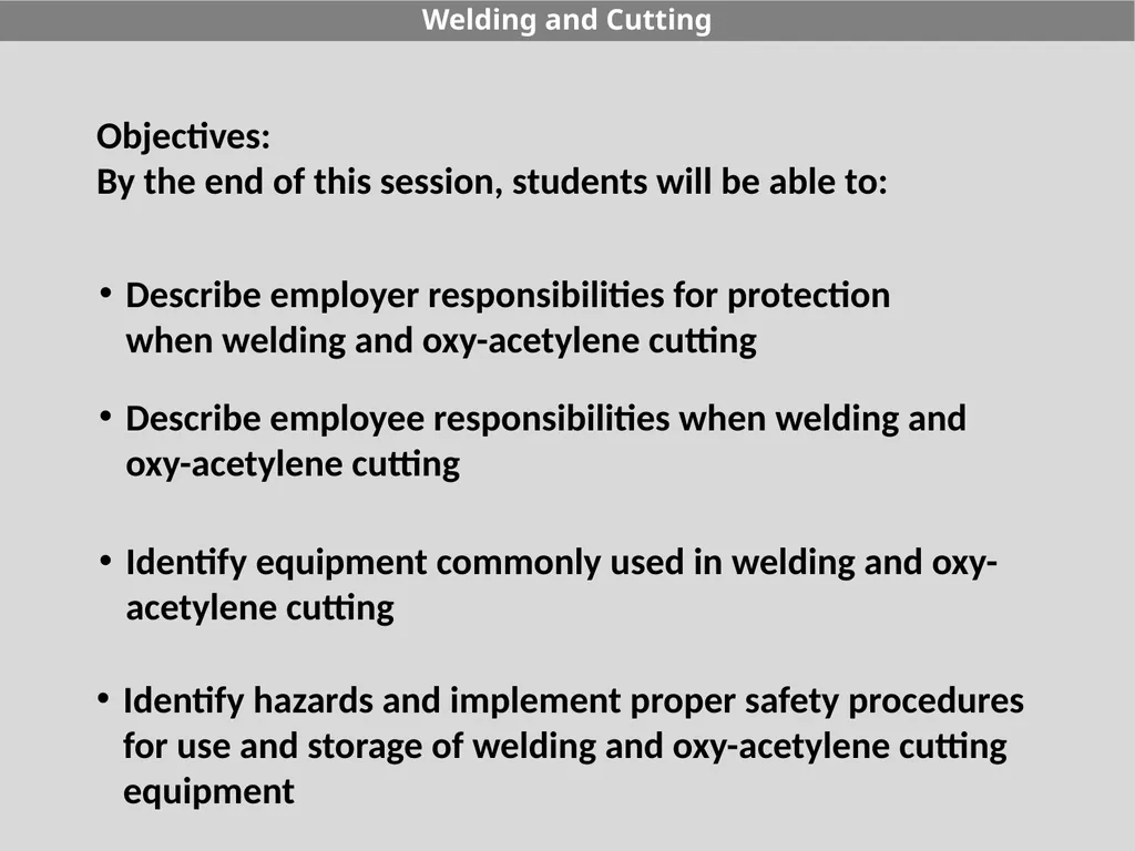 29 CFR 1926 - Subpart J Welding and Cutting - slide 4 of 52