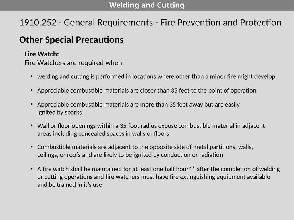 29 CFR 1926 - Subpart J Welding and Cutting - slide 34 of 52