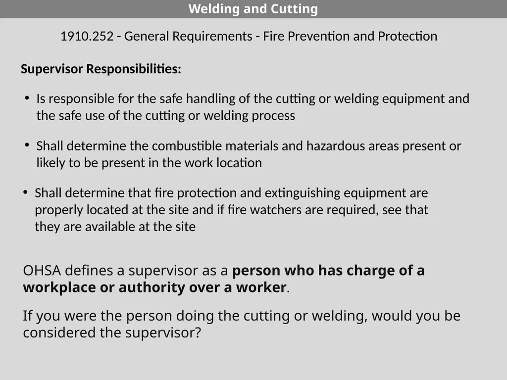 29 CFR 1926 - Subpart J Welding and Cutting - slide 27 of 52