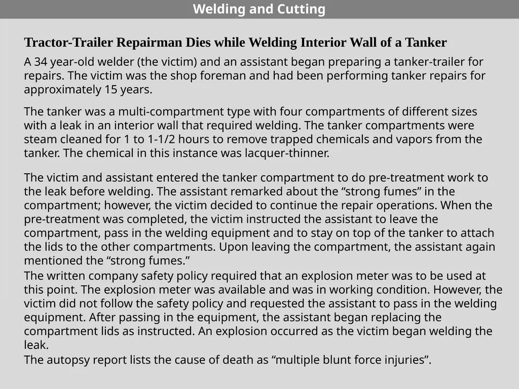 29 CFR 1926 - Subpart J Welding and Cutting - slide 41 of 52