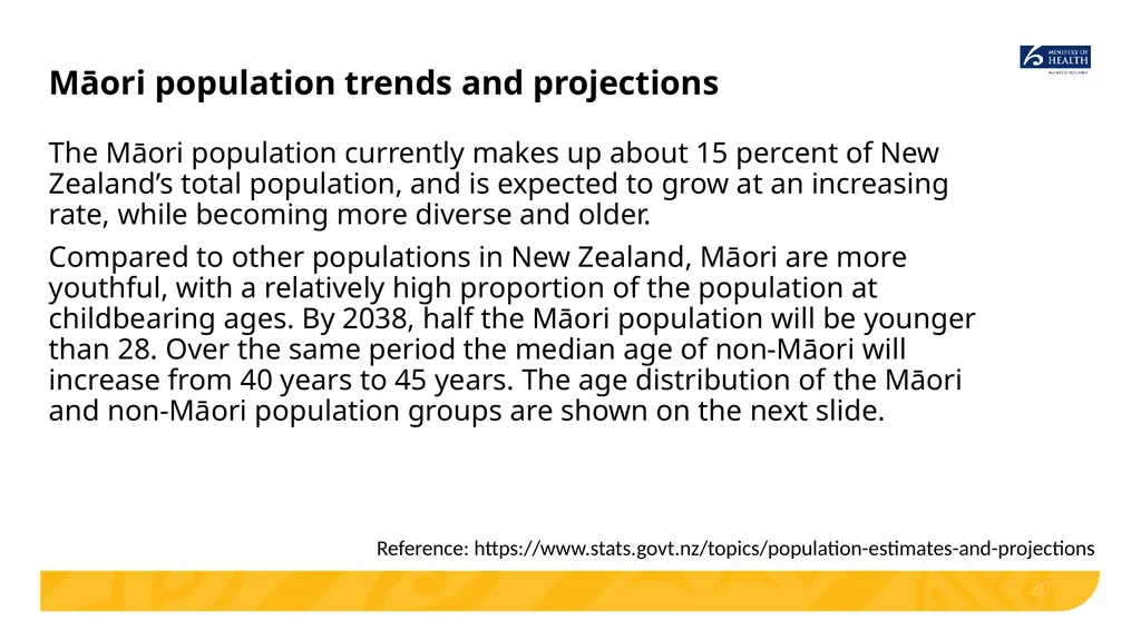 Implementing He Korowai Oranga: The Māori Health - slide 20 of 33