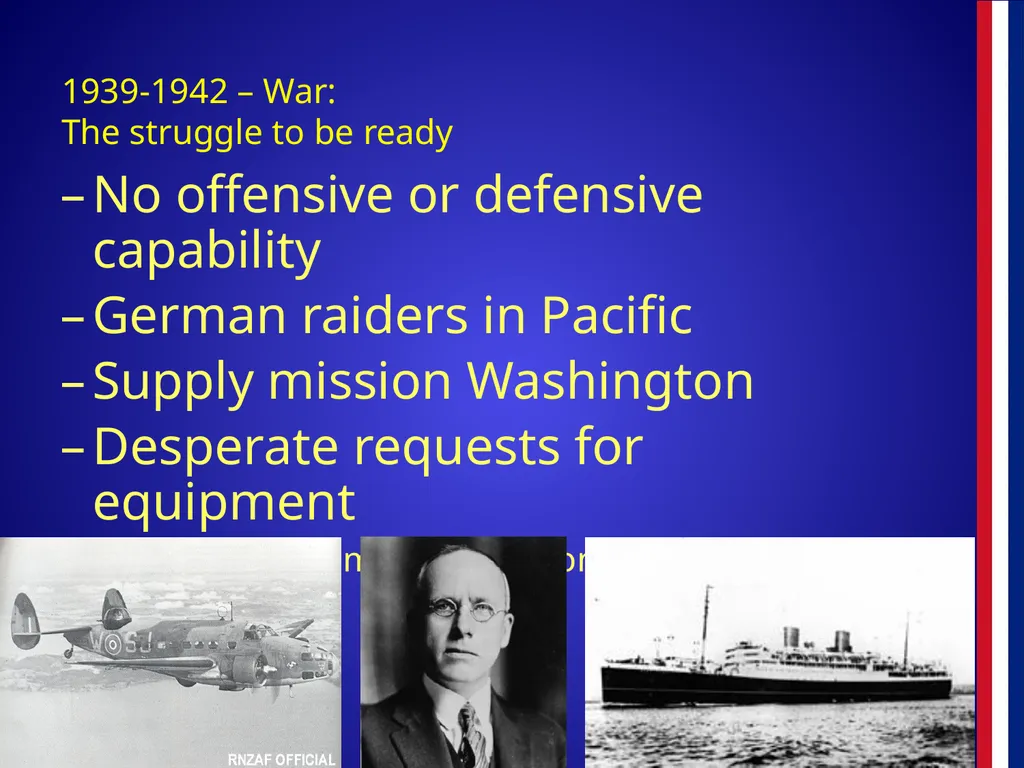 The RNZAF in the Pacific 1942-45 The RNZAF in the - slide 5 of 30