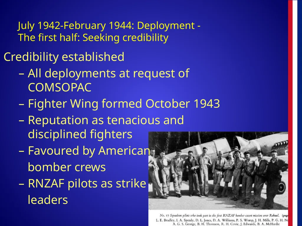 The RNZAF in the Pacific 1942-45 The RNZAF in the - slide 14 of 30