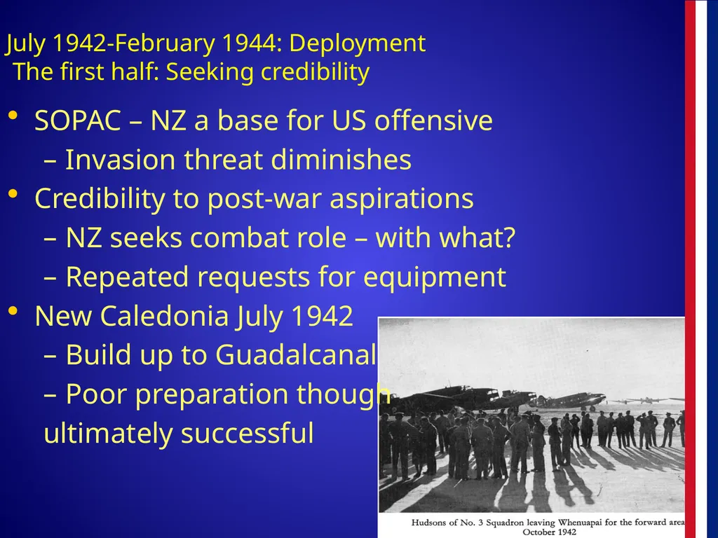 The RNZAF in the Pacific 1942-45 The RNZAF in the - slide 12 of 30
