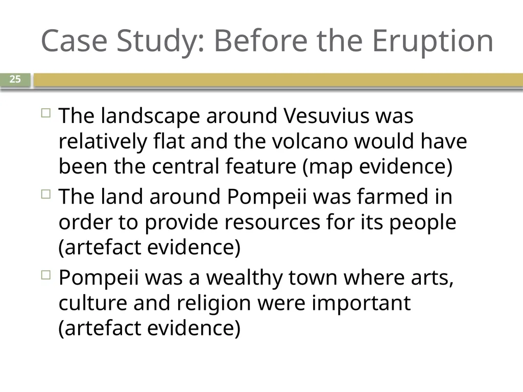 An introduction to geoarchaeology Living with - slide 25 of 27