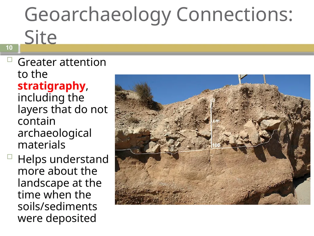 An introduction to geoarchaeology Living with - slide 10 of 27