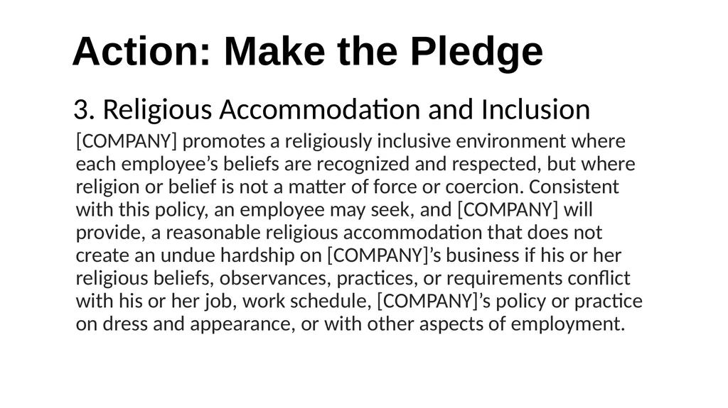 The FoRB Pledge Corporate Pledge in Support of - slide 27 of 30