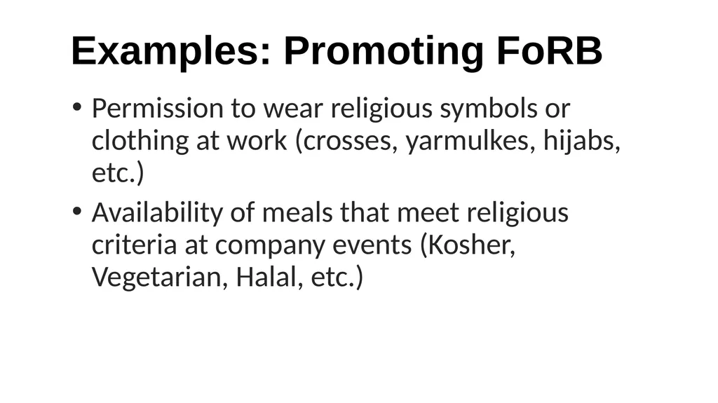 The FoRB Pledge Corporate Pledge in Support of - slide 5 of 30