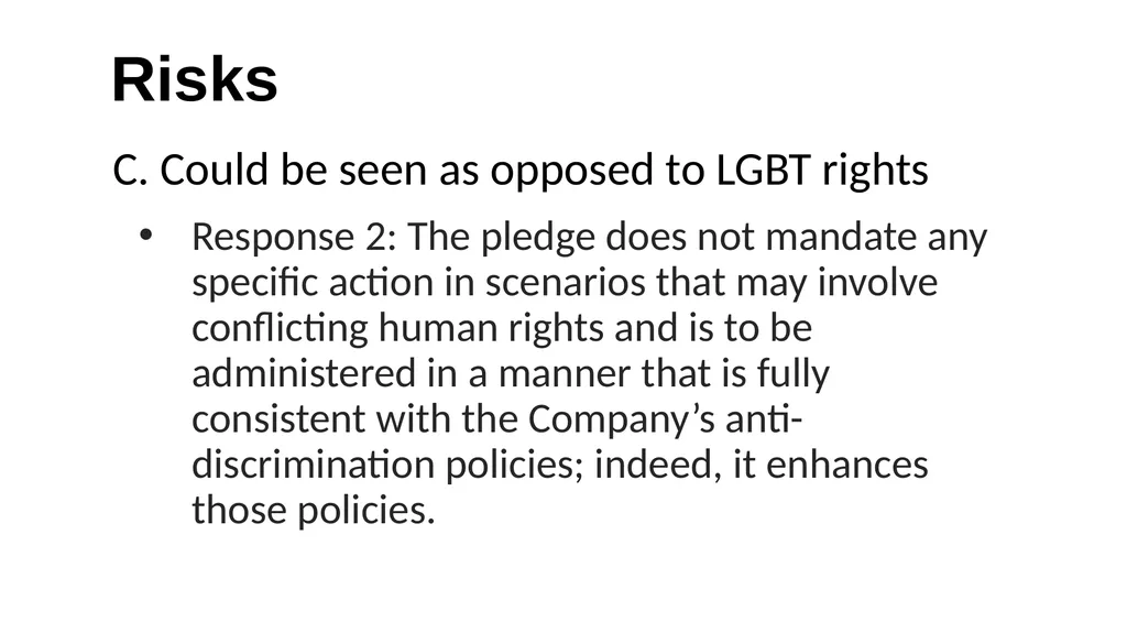 The FoRB Pledge Corporate Pledge in Support of - slide 24 of 30