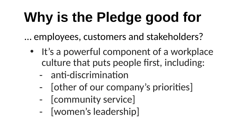 The FoRB Pledge Corporate Pledge in Support of - slide 9 of 30