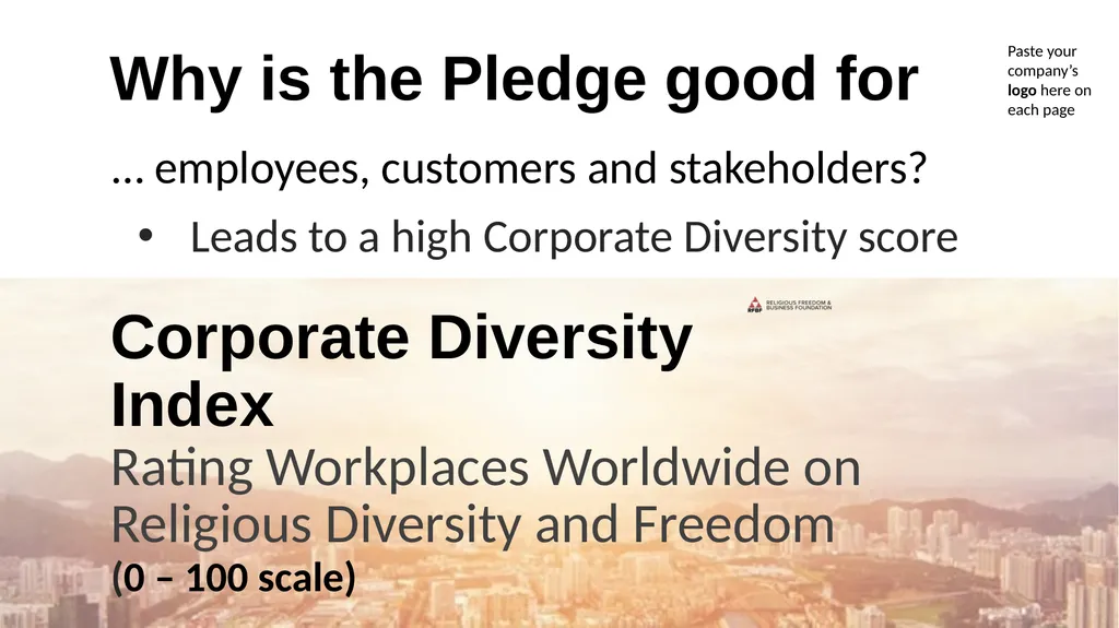 The FoRB Pledge Corporate Pledge in Support of - slide 11 of 30