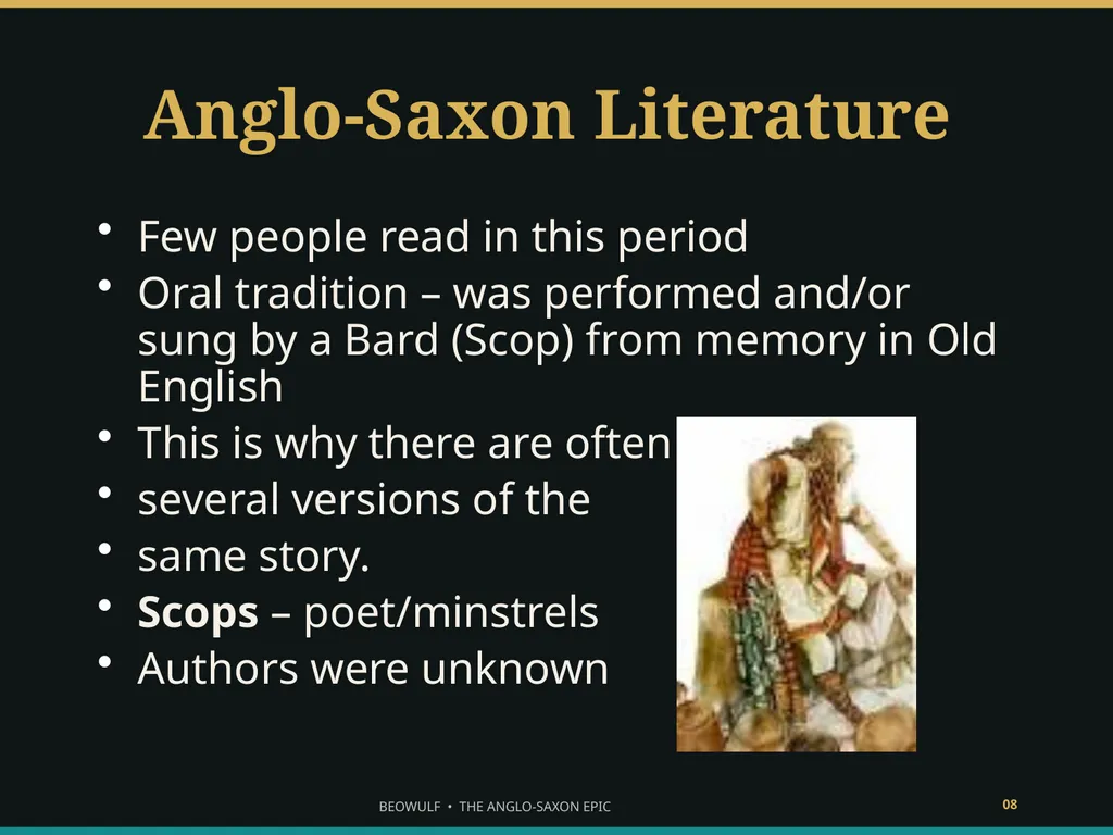 BEOWULF ENTER THE HEROIC WORLD What makes someone - slide 8 of 43