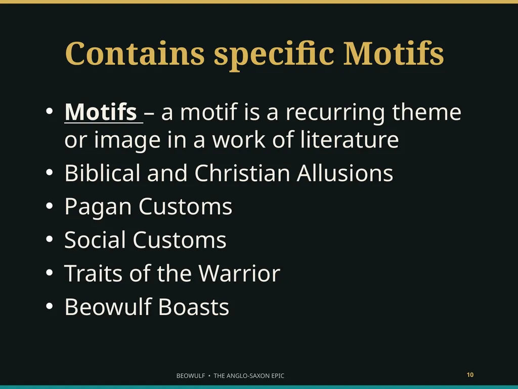 BEOWULF ENTER THE HEROIC WORLD What makes someone - slide 10 of 43