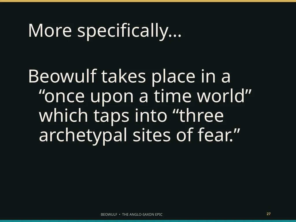 BEOWULF ENTER THE HEROIC WORLD What makes someone - slide 27 of 43