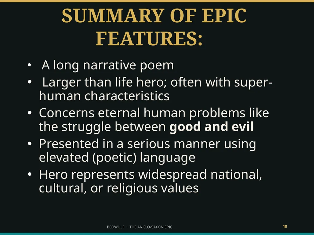 BEOWULF ENTER THE HEROIC WORLD What makes someone - slide 18 of 43