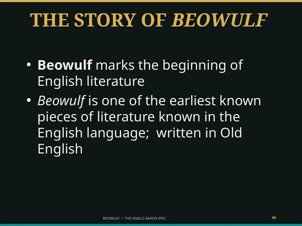 BEOWULF ENTER THE HEROIC WORLD What makes someone - slide 9 of 43