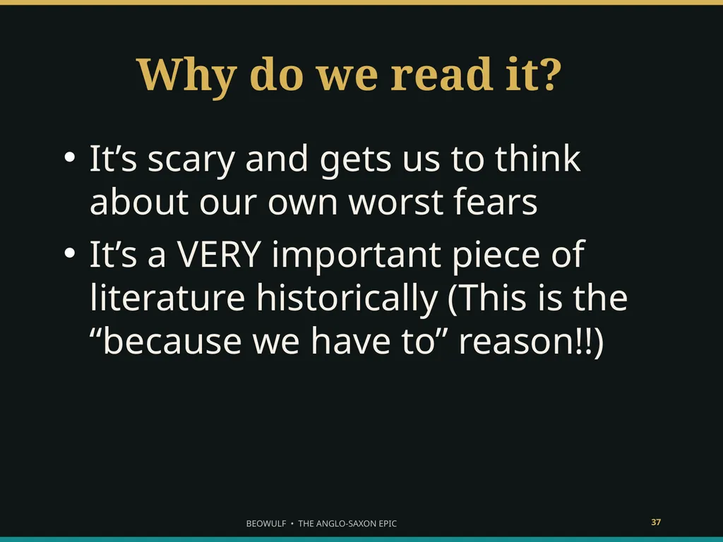 BEOWULF ENTER THE HEROIC WORLD What makes someone - slide 37 of 43