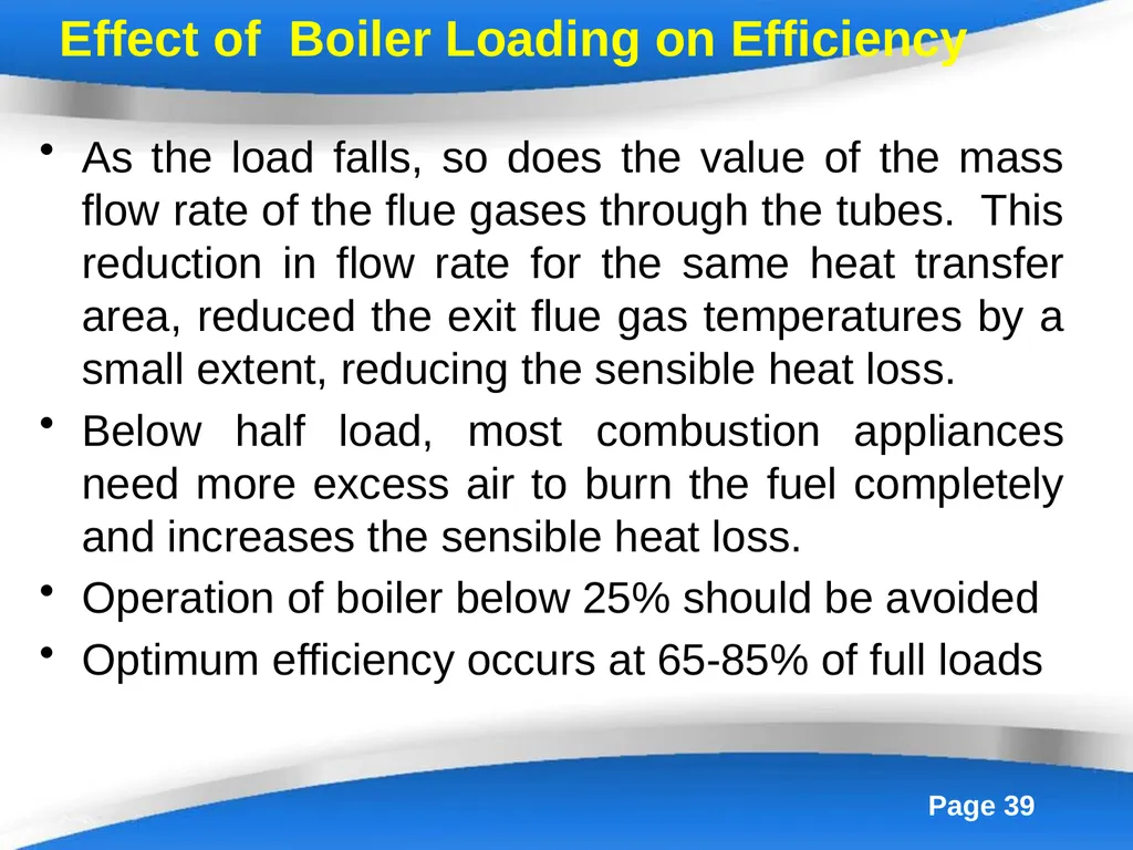 Energy Efficiency in Boiler System Boilers - slide 39 of 55