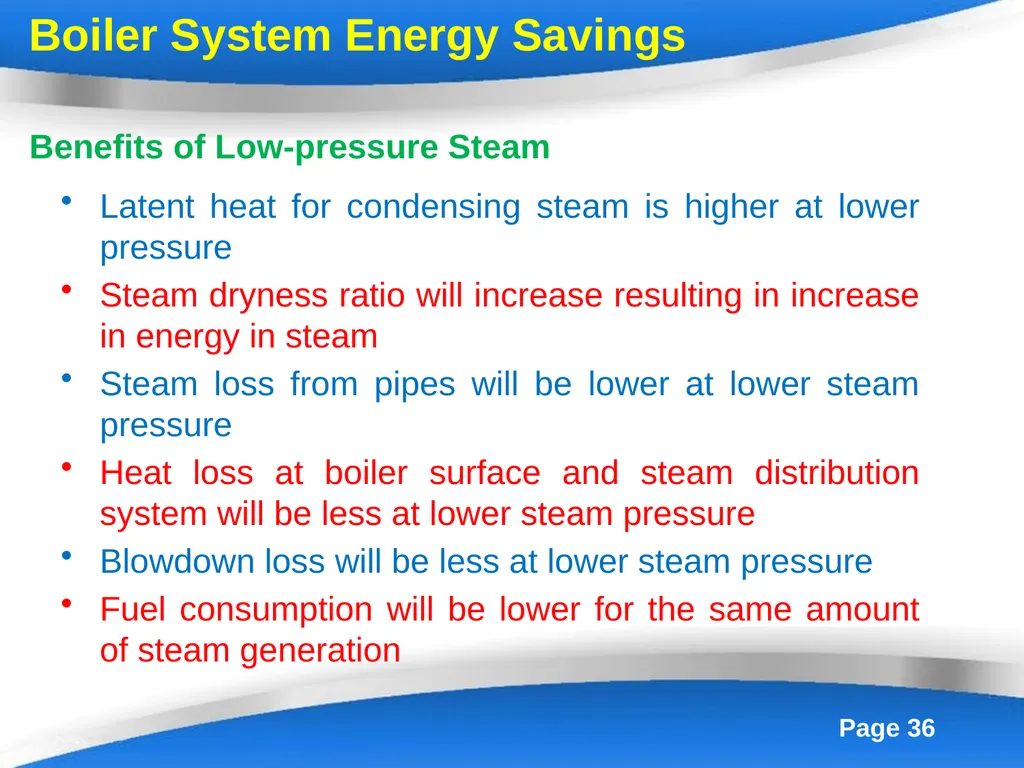 Energy Efficiency in Boiler System Boilers - slide 36 of 55