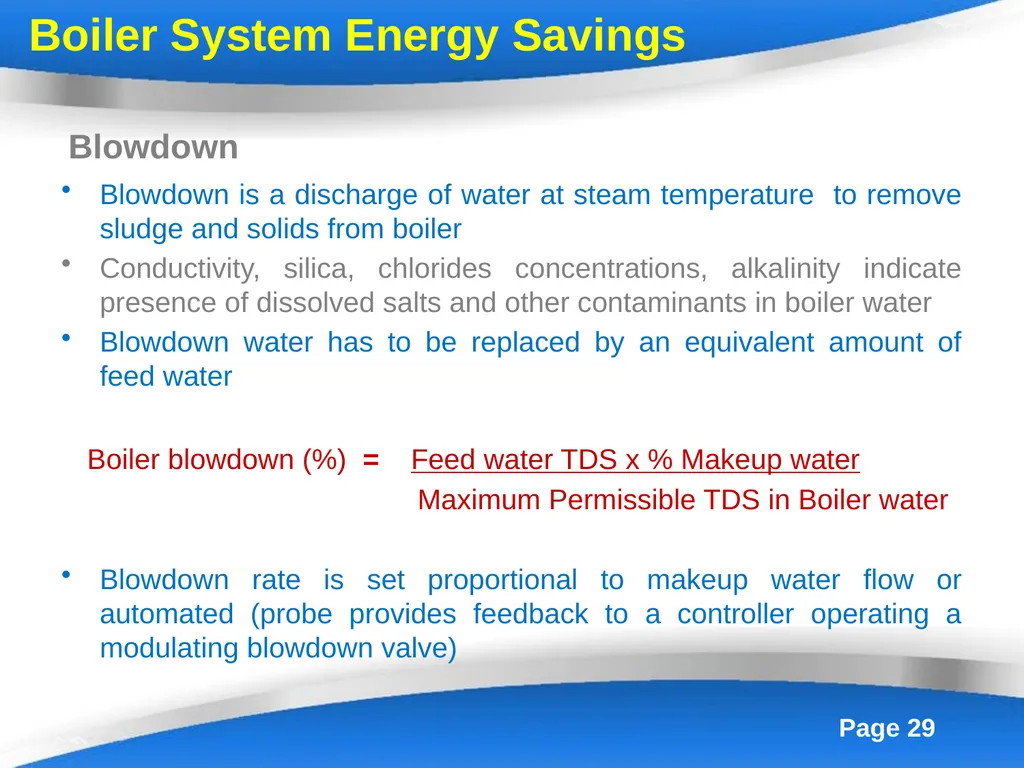 Energy Efficiency in Boiler System Boilers - slide 29 of 55