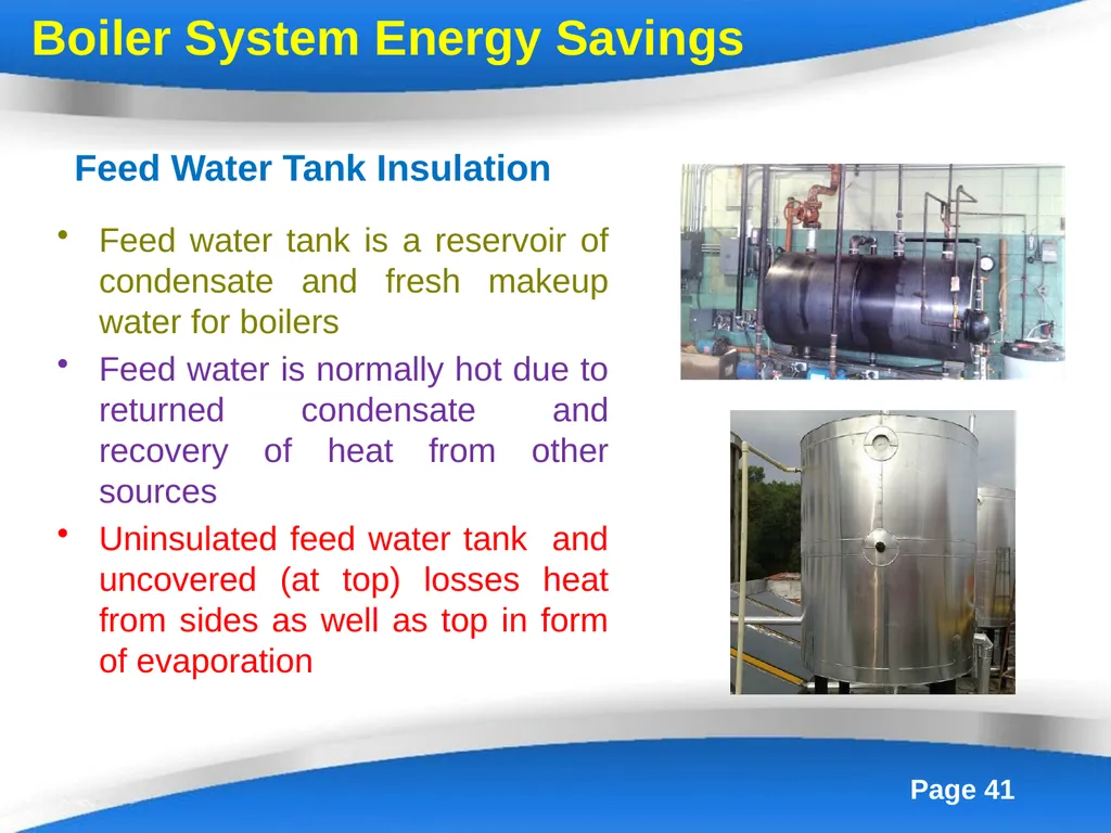 Energy Efficiency in Boiler System Boilers - slide 41 of 55