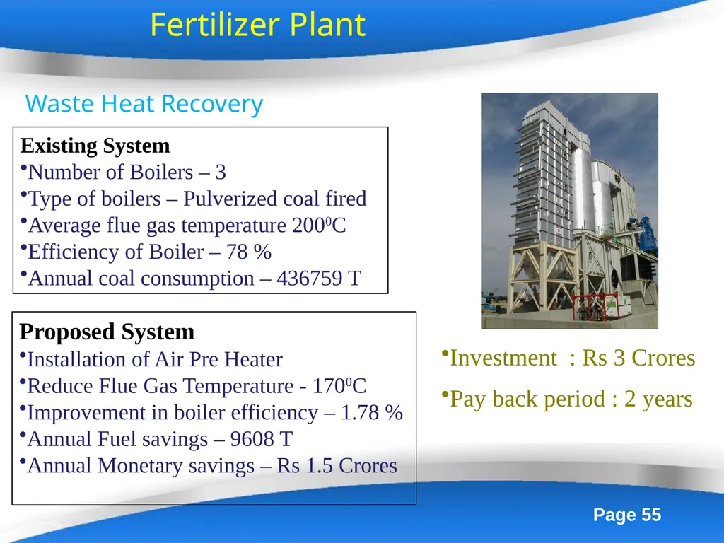 Energy Efficiency in Boiler System Boilers - slide 55 of 55
