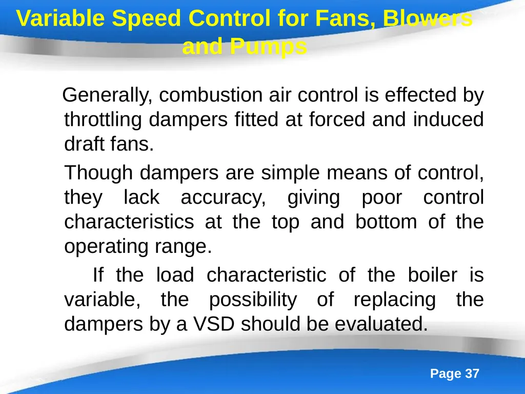 Energy Efficiency in Boiler System Boilers - slide 37 of 55