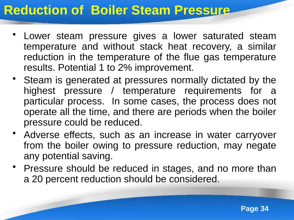 Energy Efficiency in Boiler System Boilers - slide 34 of 55