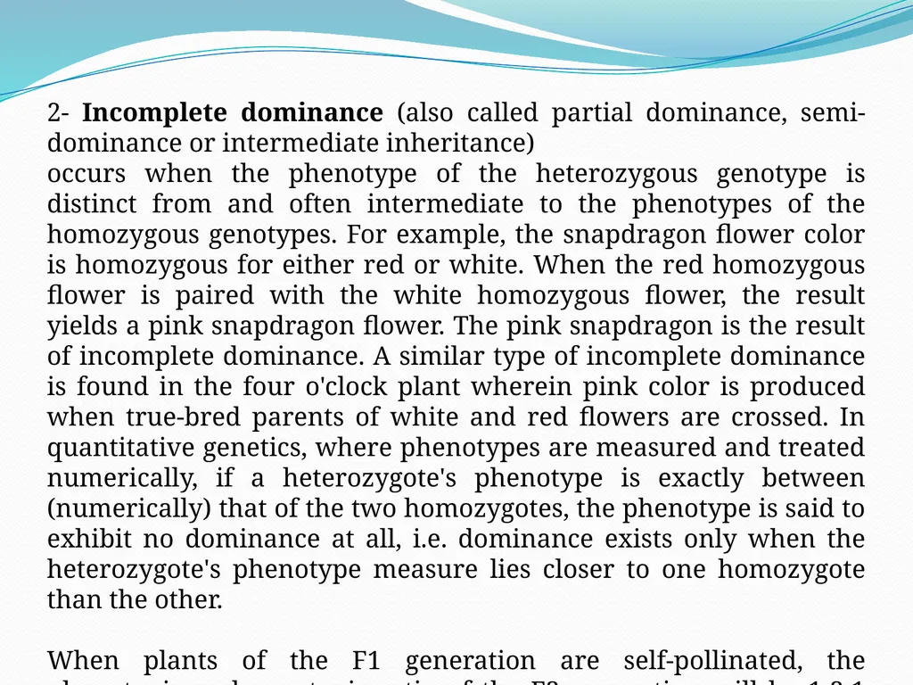 genetic course lecture (3) Modified Mendelian - slide 6 of 18