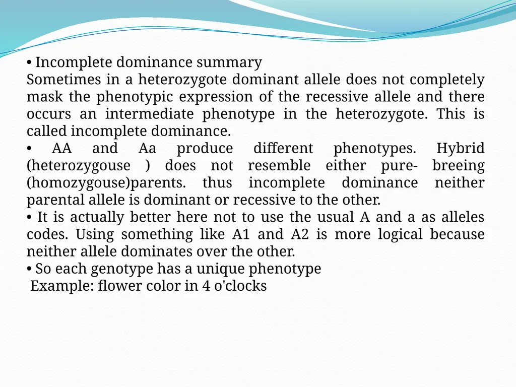 genetic course lecture (3) Modified Mendelian - slide 10 of 18