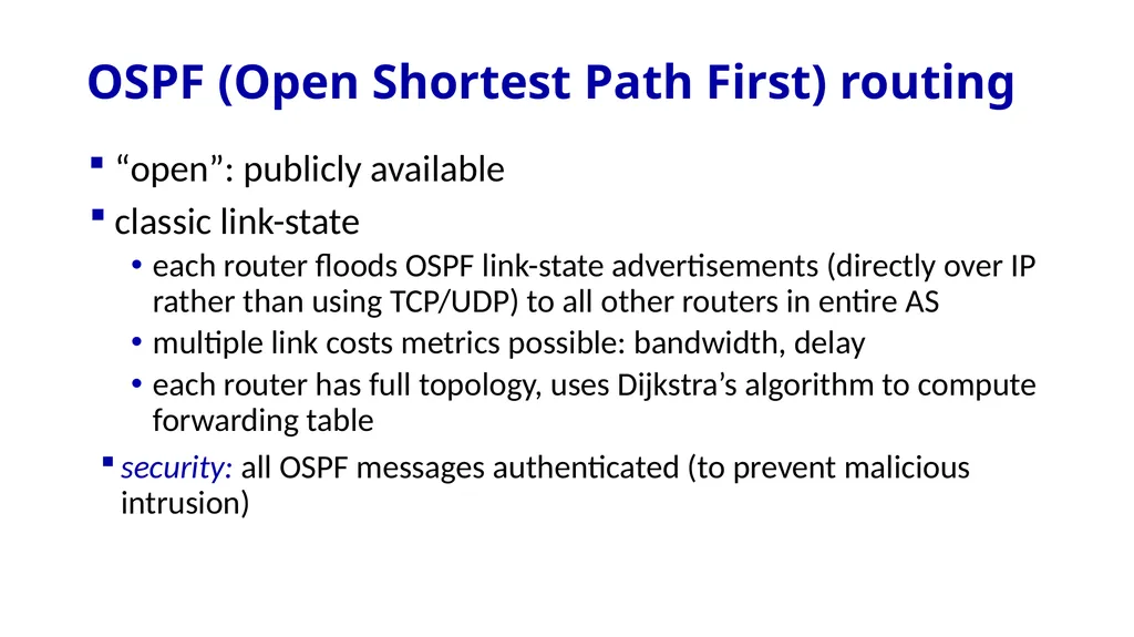 Network Layer: Control Plane introduction routing - slide 6 of 8