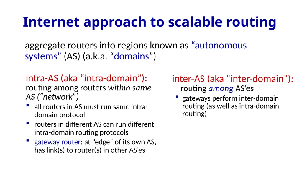 Network Layer: Control Plane introduction routing - slide 3 of 8
