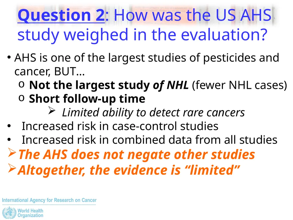 The IARC Monographs: Volume 112, Glyphosate - slide 10 of 12