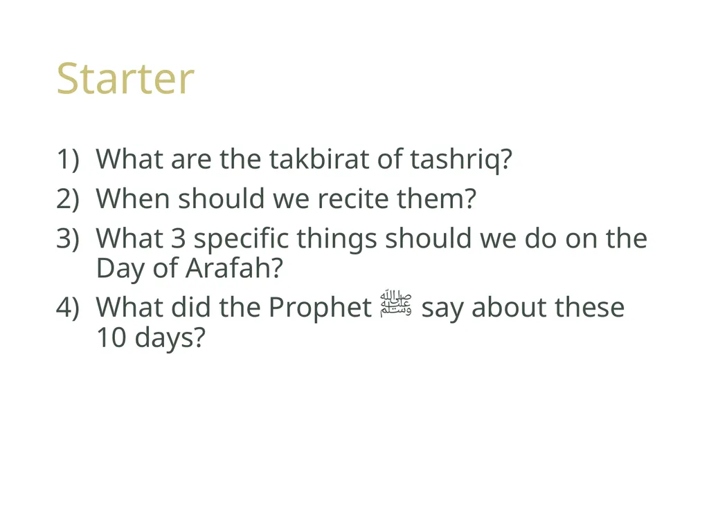 Dhikr & Qurbani Part II: KS3 Y8 /Y9 LOs To - slide 3 of 13