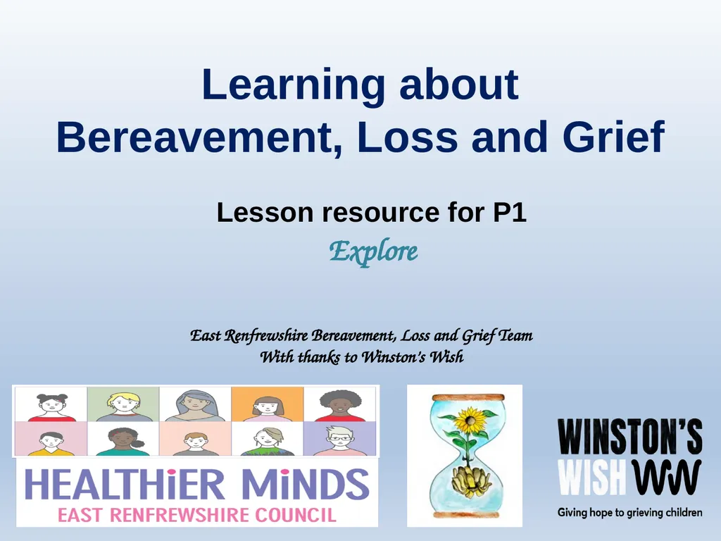 Learning about Bereavement, Loss and Grief Lesson - slide 11 of 27