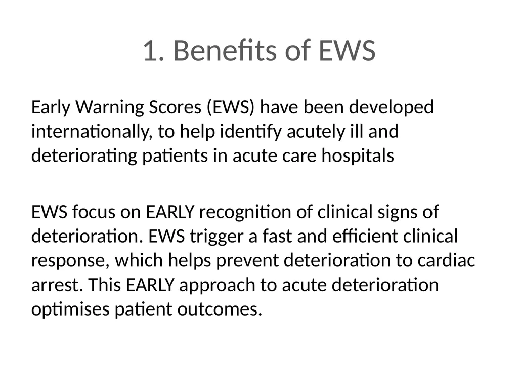 Early Warning Score & Vital Sign Chart(s) Proposed - slide 5 of 48