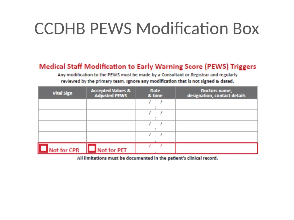 Early Warning Score & Vital Sign Chart(s) Proposed - slide 34 of 48
