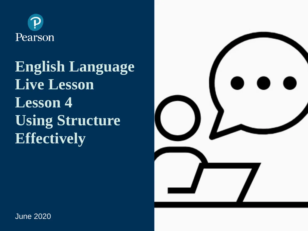 English Language Live Lesson Lesson 4 Using - slide 1 of 62