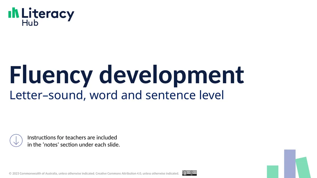 Fluency development Letter–sound, word and - slide 1 of 19